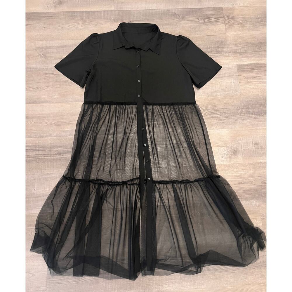 Witchy Goth Sheer Bottom Top / Tunic / Dress